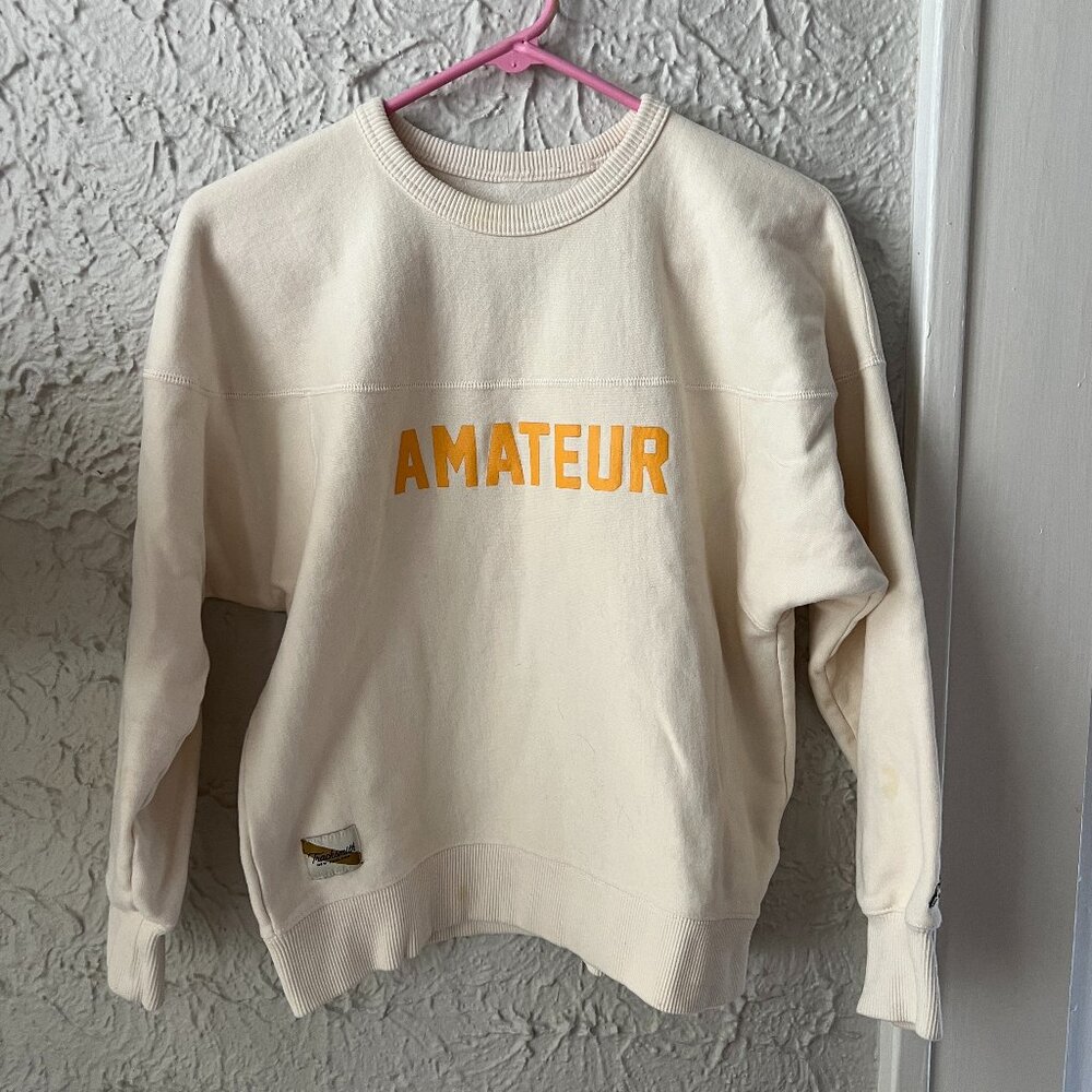 Tracksmith Cream Amateur Sweatshirt Size Small